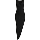 Norma Kamali Tara Side Drape Gown - Black