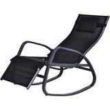 Outdoor Rocking Chairs Garden & Outdoor Furniture on sale OutSunny Patio Adjust Lounge Chair w/ Footrest- Black