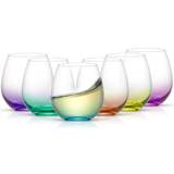 Purple Wine Glasses Joyjolt Hue Wine Glass 44.36cl 6pcs