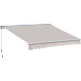 Window Awnings OutSunny Alfresco Garden Electric Retractable Canopy 3.5m, white
