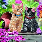 DIY Cat Friends Crystal Art Card 18x18, none