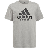 adidas Kid's Soccer Logo Tee - Medium Grey Heather (HA0921)