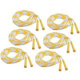 Champion Sports Plastic Segmented Jump Rope, 8' Yellow/White