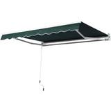 Awning Tents OutSunny Manual Retractable Awning, 3.5x2.5 m