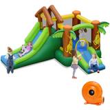 Inflatable Water Play Set Costway Inflatable Dual Slide Jungle Bouncer