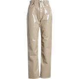 Agolde Recycled Leather Fitted 90's Pants - Quail Patent