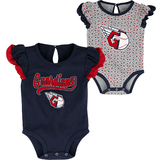 6-9M Bodysuits Outerstuff Cleveland Guardians Scream & Shout 2-Pack - Navy/Heathered Gray