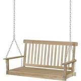 Canopy Porch Swings Garden & Outdoor Furniture on sale OutSunny 2 Seater Porch Wooden Swing Chair Garden