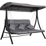 Canopy Porch Swings Garden & Outdoor Furniture on sale OutSunny 3 Seater Porch Swing Chair Chaise Lounge Patio Garden