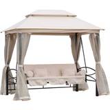Black Canopy Porch Swings Garden & Outdoor Furniture OutSunny 84A-102