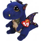 Toys TY Beanie Boo Saffire Dark Blue Dragon 24cm