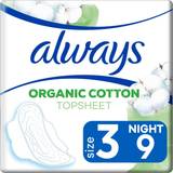 Always Menstrual Pads Always Cotton Protection Ultra Night Organic Sanitary Pads 9-pack