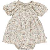 Babies - Everyday Dresses Müsli Tiny Dressbody with Foralprint - Buttercream (1581023400-011011000)