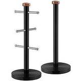With Handles Paper Towel Holders Tower Black Rose Gold Towel And Tree Set Paper Towel Holder