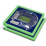 YouTheFan Blue Seattle Seahawks 3D StadiumViews Coaster