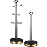 Tower Empire 6-Cup Tree And Towel Pole Set &Ndash; Black Cup