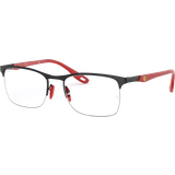 Ray-Ban Rb8416m Scuderia Ferrari Collection Rubber Red Clear Lenses 54-18
