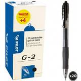 Gel Pens Pilot G-207 Rollerball Pens 0.4 mm Black 20 Pieces