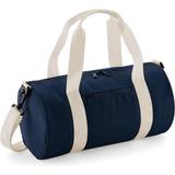 Water Resistant Duffle Bags & Sport Bags BagBase Mini Barrel Bag (French Navy/Off White) (One Size) Blue