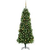 vidaXL Artificial with LEDs&Ball Set 240 cm Green Christmas Tree