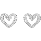 Swarovski Una Heart Studs - Silver/Transparent