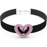 Swarovski Una Choker Necklace - Silver/Black/Pink