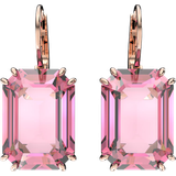 Swarovski Millenia Drop Octagon Cut Earrings - Rose Gold/Pink