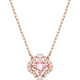 Swarovski Sparkling Dance Necklace - Rose Gold/Pink/Transparent