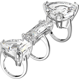 Swarovski Mesmera Cocktail Ring Set - Silver/Transparent
