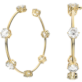 Swarovski Constella Hoop Earrings - Gold/Transparent