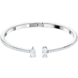 Bangles Bracelets Swarovski Attract Cuff Bracelets - Silver/Transparent