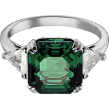 Swarovski Attract Trilogy Cocktail Ring - Silver/Green/Transparent