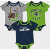 Outerstuff Seahawks 3rd Down & Goal Bodysuit 3-pack - Navy/Neon Green/Heathered Gray