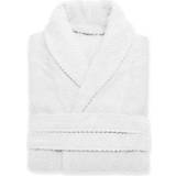 Men - White Robes Linum Home Textiles Herringbone Bathrobe Unisex - White