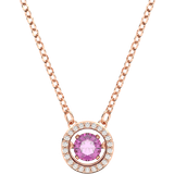 Purple Necklaces Swarovski Sparkling Dance Pendant - Rose Gold/