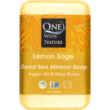 Lemon Bar Soaps One With Nature Dead Sea Minerals Soap Lemon Sage 200g