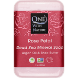 One With Nature Dead Sea Mineral Soap Rose Petal 200g