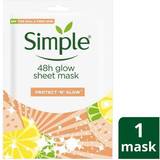 Simple Facial Skincare Simple Protect & Glow 48Hr Glow Sheet Mask