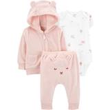 Pink Other Sets Carter's Baby's Terry Little Cardigan Set 3-pack - Pink/White (V_1N688610)