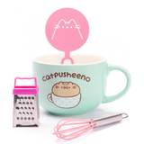 Turquoise Cups Pusheen Catpusheeno og stencil sæt Turquoise/Pink One Size Cup