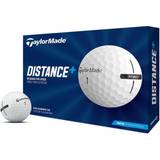 White Golf Balls TaylorMade Distance Plus - 12 pack