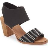 Textile Heeled Sandals Toms Majorca - Black