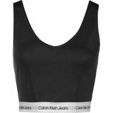 Calvin Klein Milano Jersey Cropped Top - CK Black