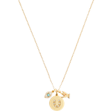 Kate Spade Eye Love U Pendant Necklace - Gold/Blue/Transparent