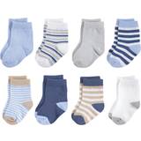 Touched By Nature Organic Cotton Socks 8-pack - Tan & Light Blue (10766403)