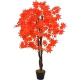 VidaXL Artificial Plants vidaXL Artificial Plant Maple Tree with Pot Red 120 cm Artificial Plant