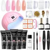 Nail Products Modelones Heartthrob Poly Nail Gel Kit with Lamp 22-pack