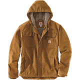 Carhartt Outerwear Carhartt Relaxed Fit Washed Duck Sherpa-Lined Utility Jacket - Brown