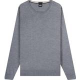 Knitted Sweaters - Men Jumpers HUGO BOSS 'Leno-P' Virgin Wool Crew Neck Knit