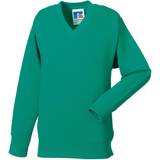Green Sweatshirts Jerzees Schoolgear Childrens V-Neck Sweatshirt (7-8) (Burgundy)